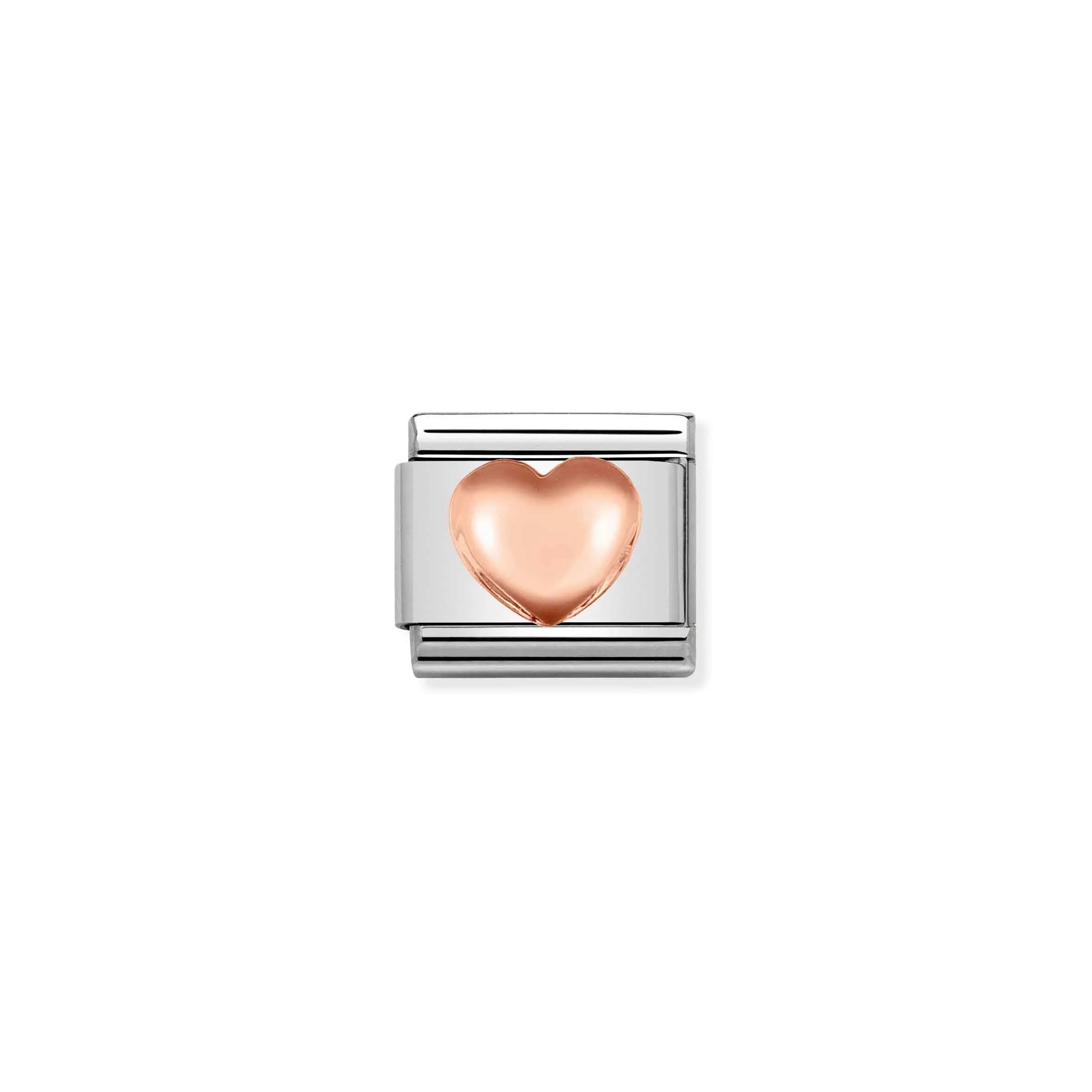 Raised Heart Rose Gold - Gold