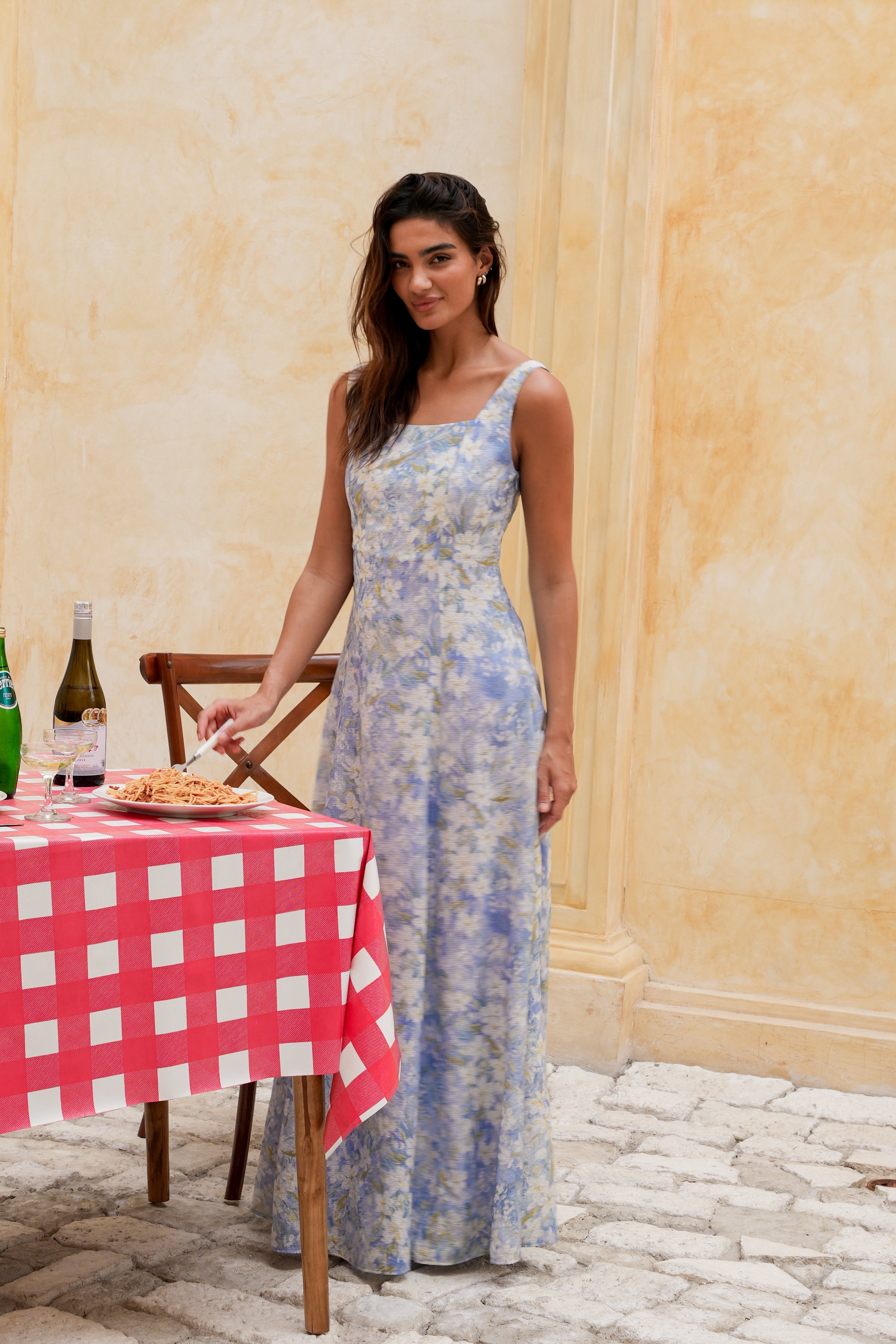 Katie Maxi Dress Wisteria Kiss - Sky Blue