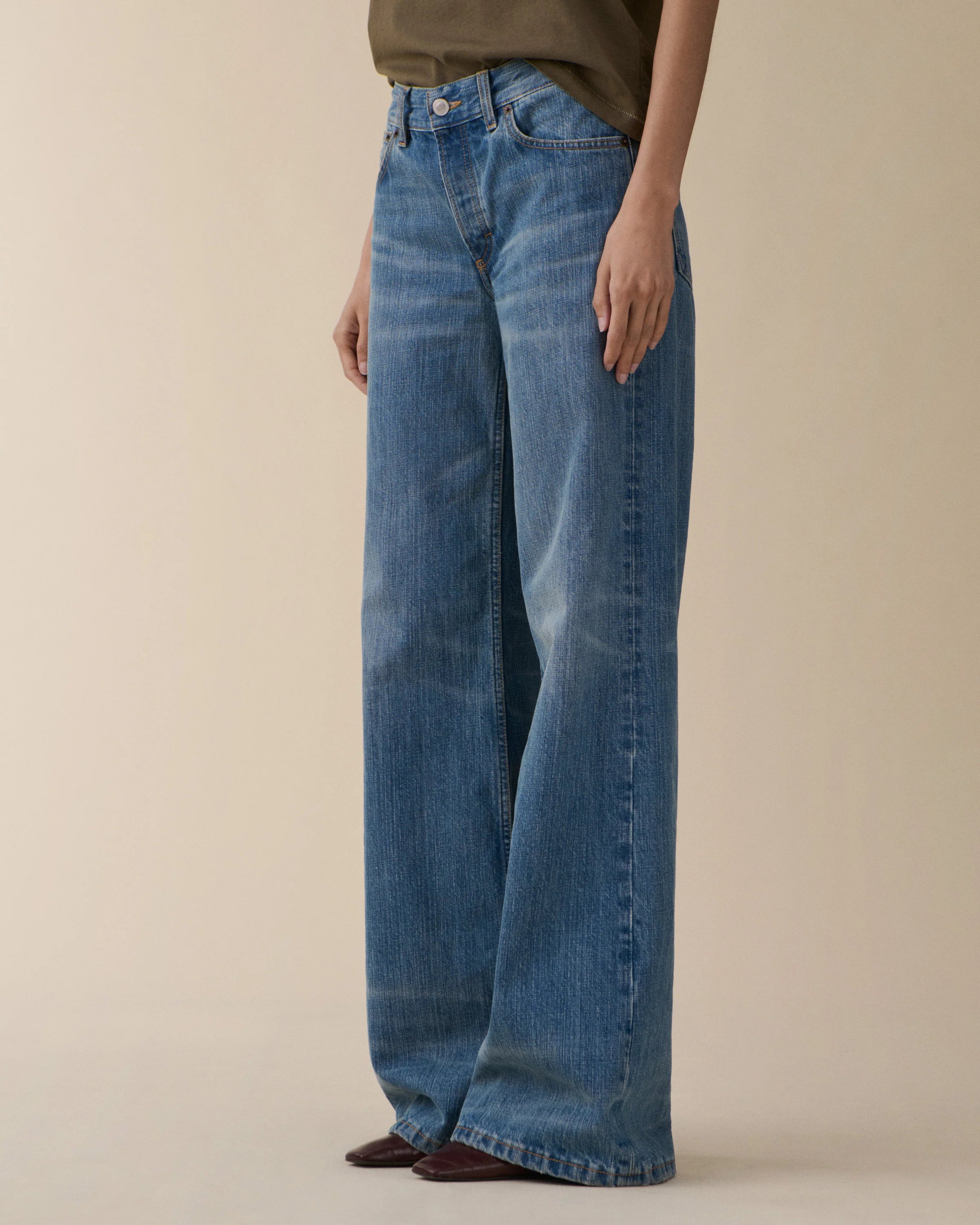 Kyoto Mid Blue Righe - Denim