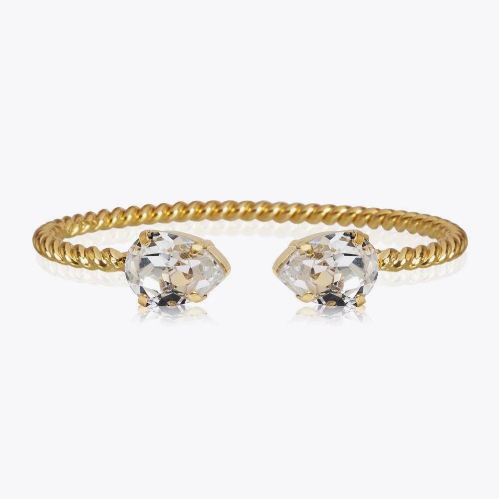 Mini Drop Bracelet Gold Crystal - Gold