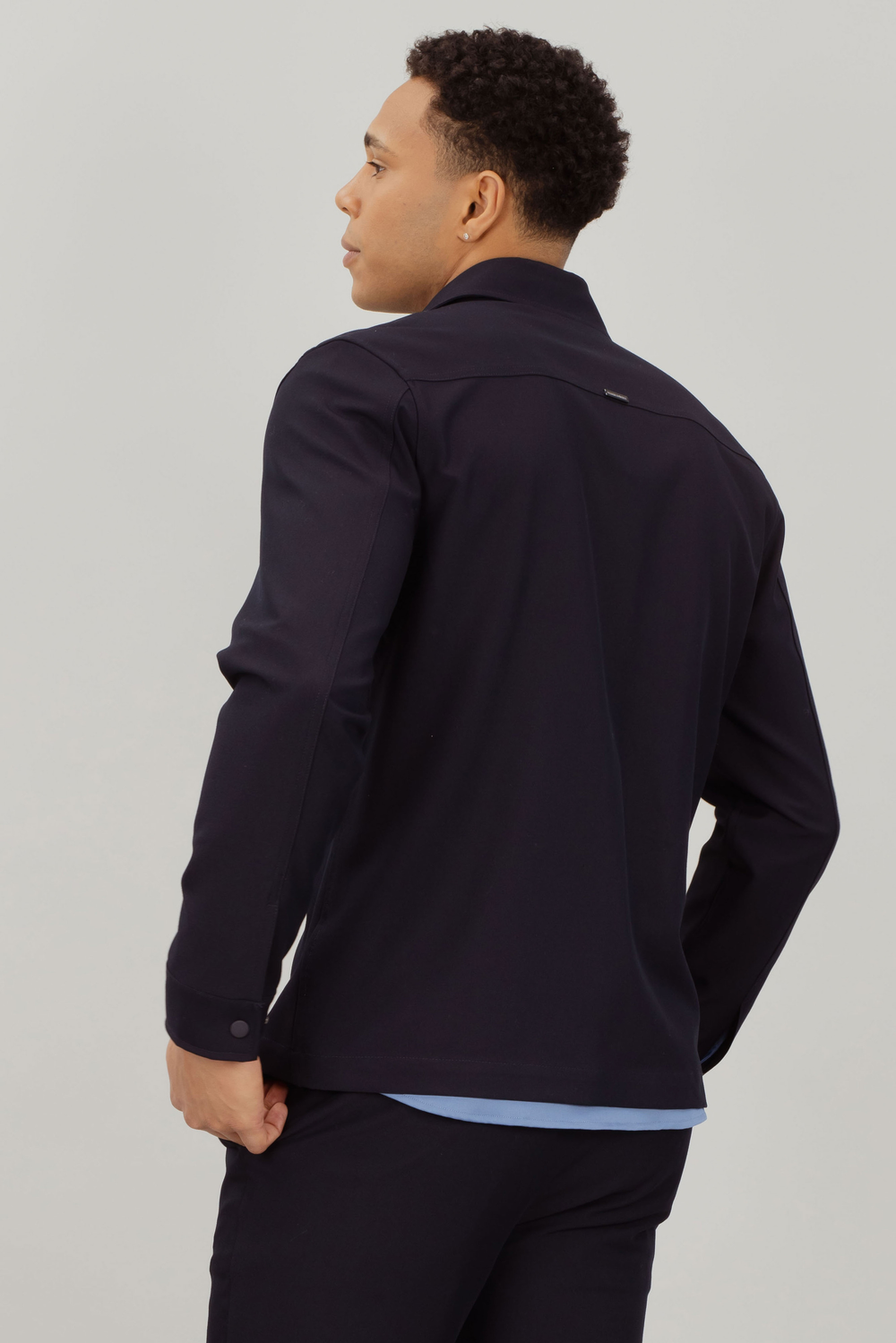 Samuel LS shirt jacket - Navy