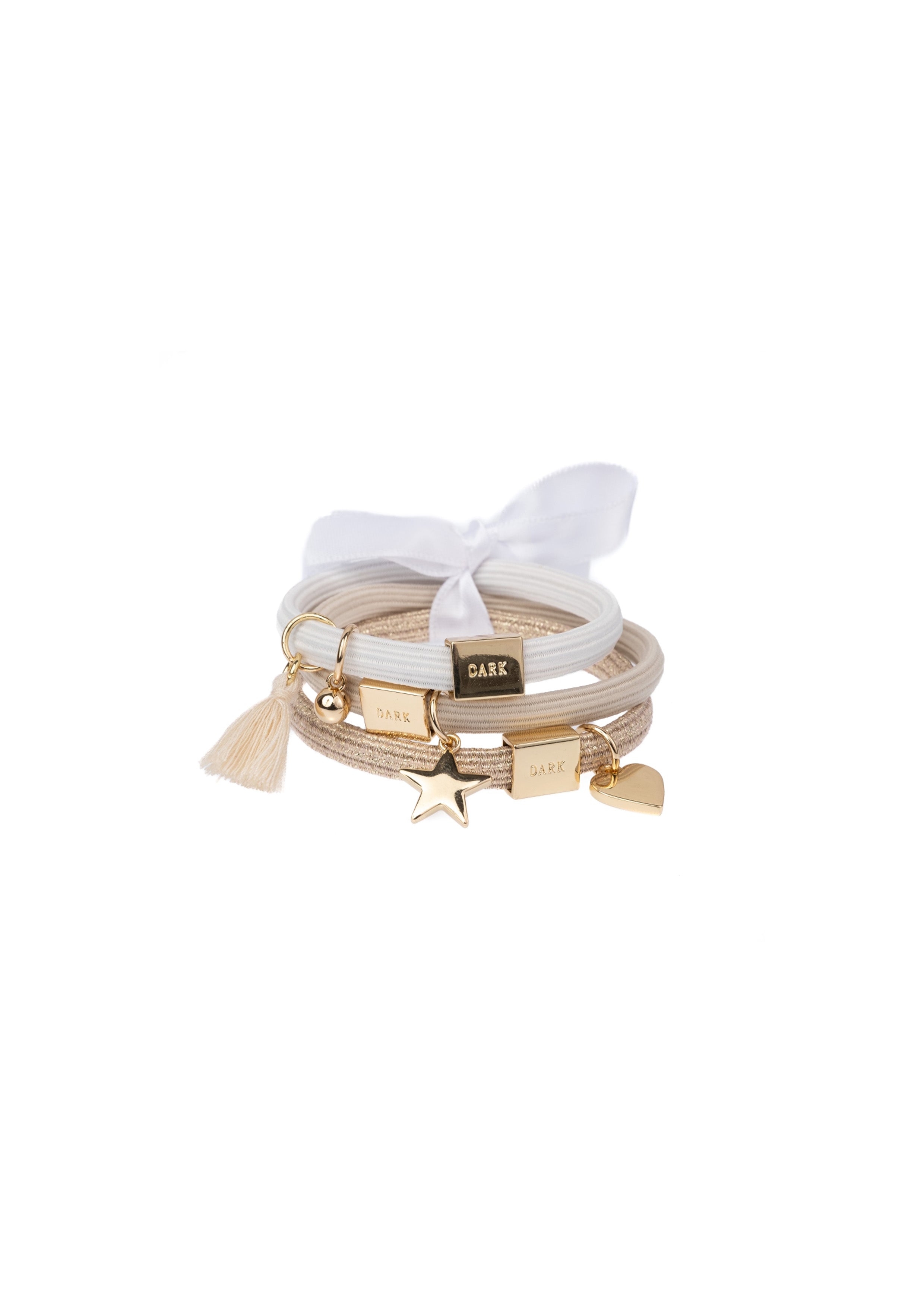 Hair Ties 3pk Charm Sands - Beige