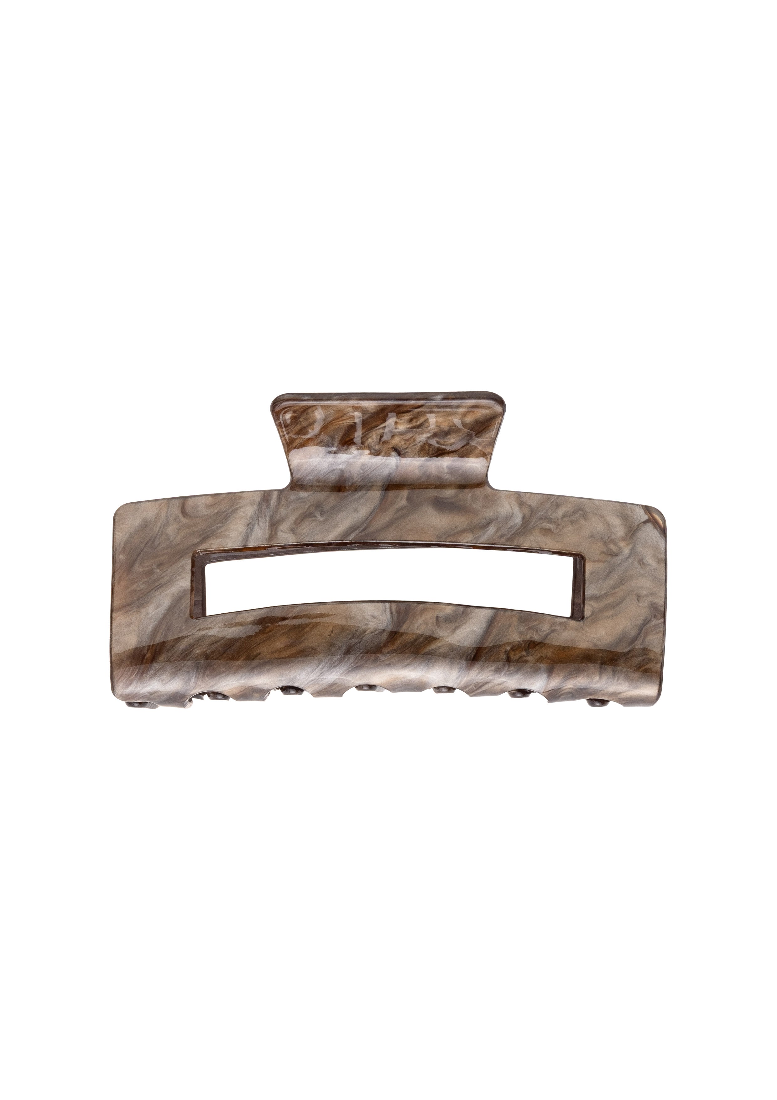Square Hair Claw Large Chocolate Brown - Chocolate