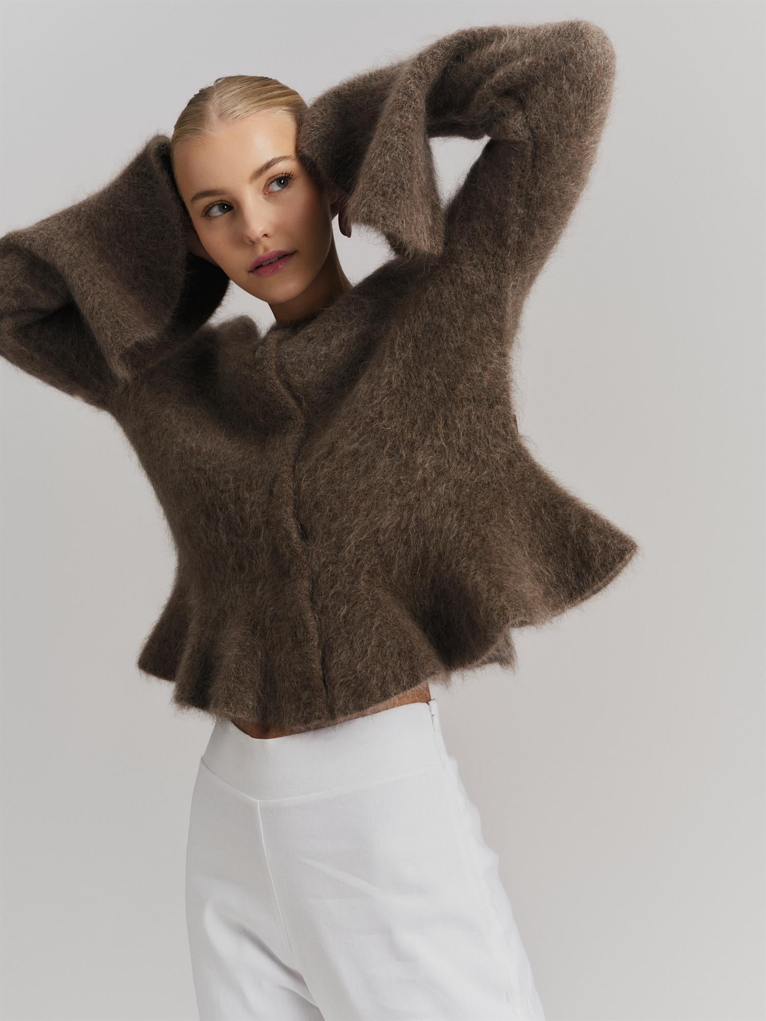 Maren Chunky Cardigan Brown - Chocolate
