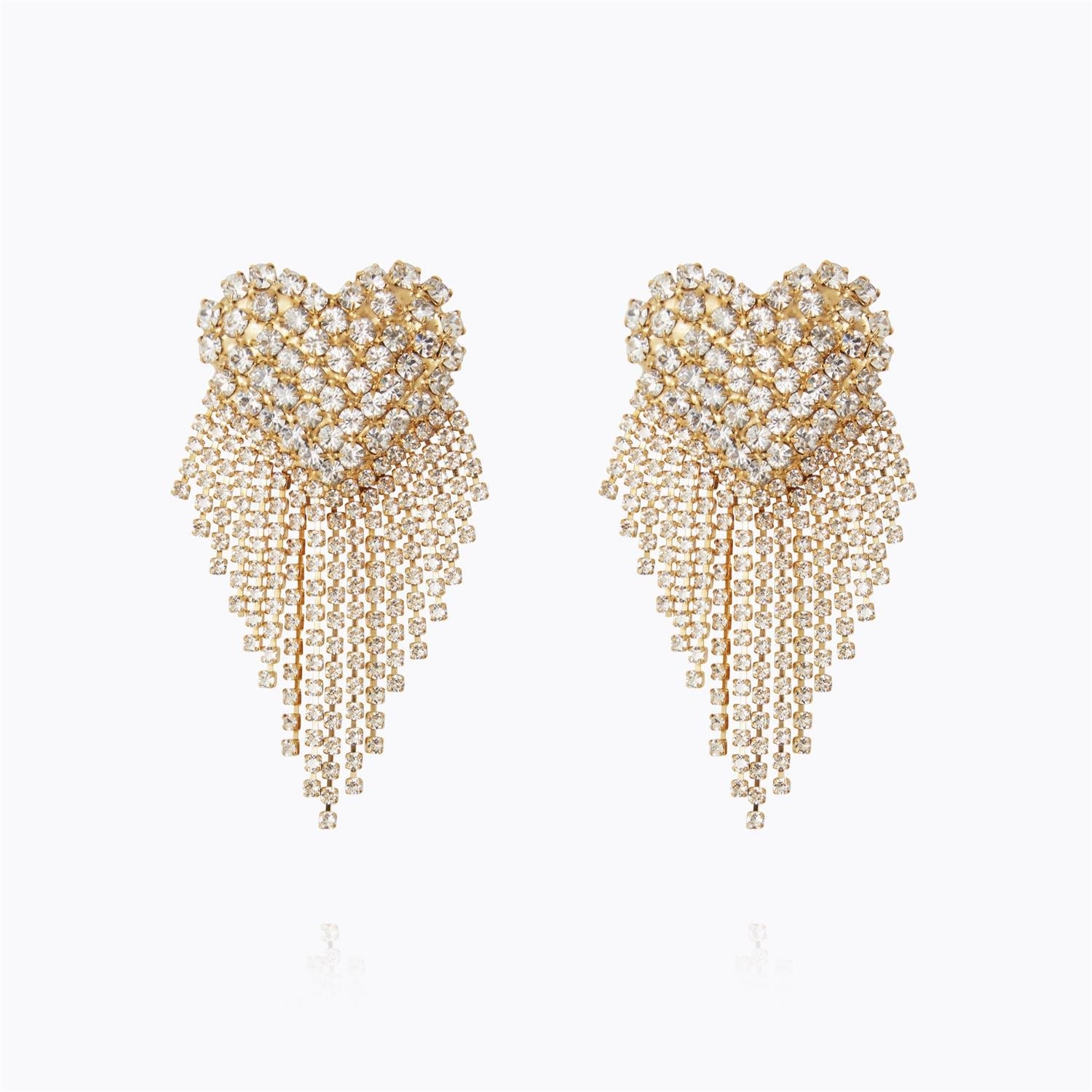 Mini Cordelia Earrings Gold Crystal - Gold