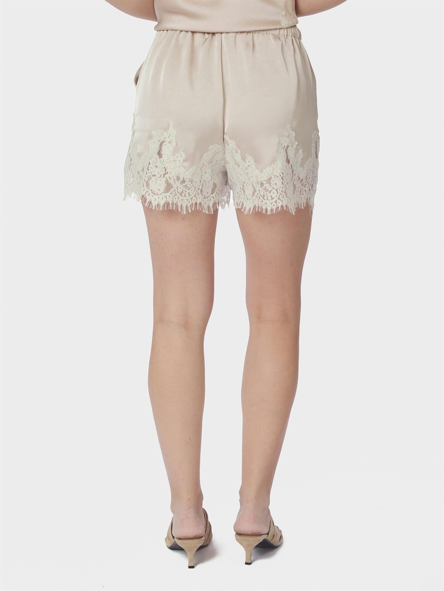 Siena Lace Shorts Champagne - Beige