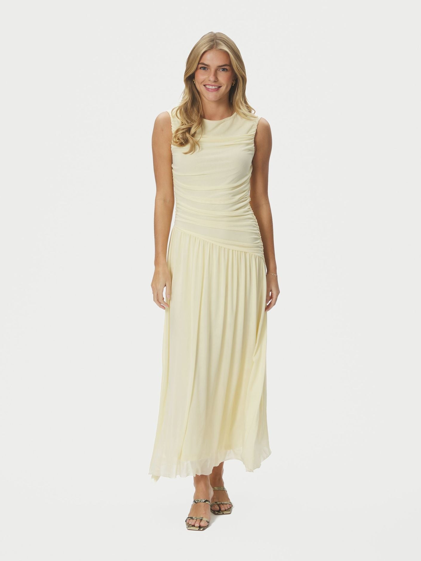 Cludine Mesh Dress Light Yellow - Yellow