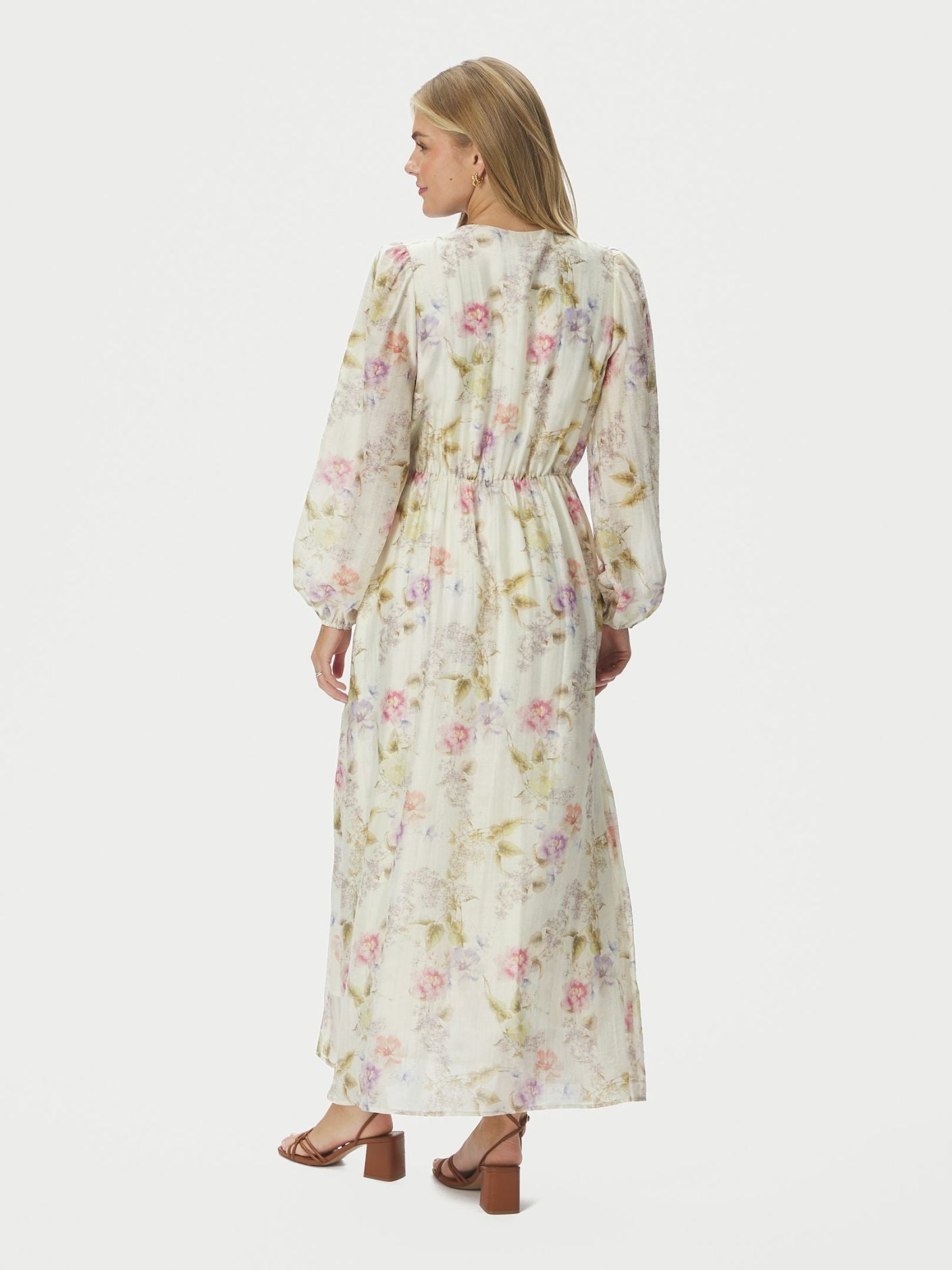 Silfi Vintage Flower Dress Off White - Off-White