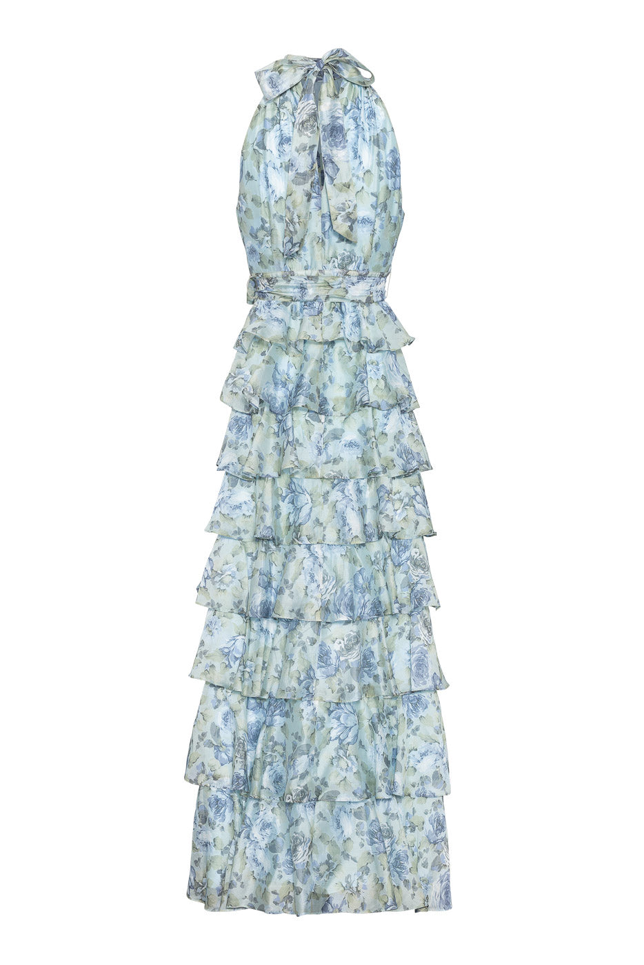 Angel Maxi Dress Midnight Bloom - Sky Blue