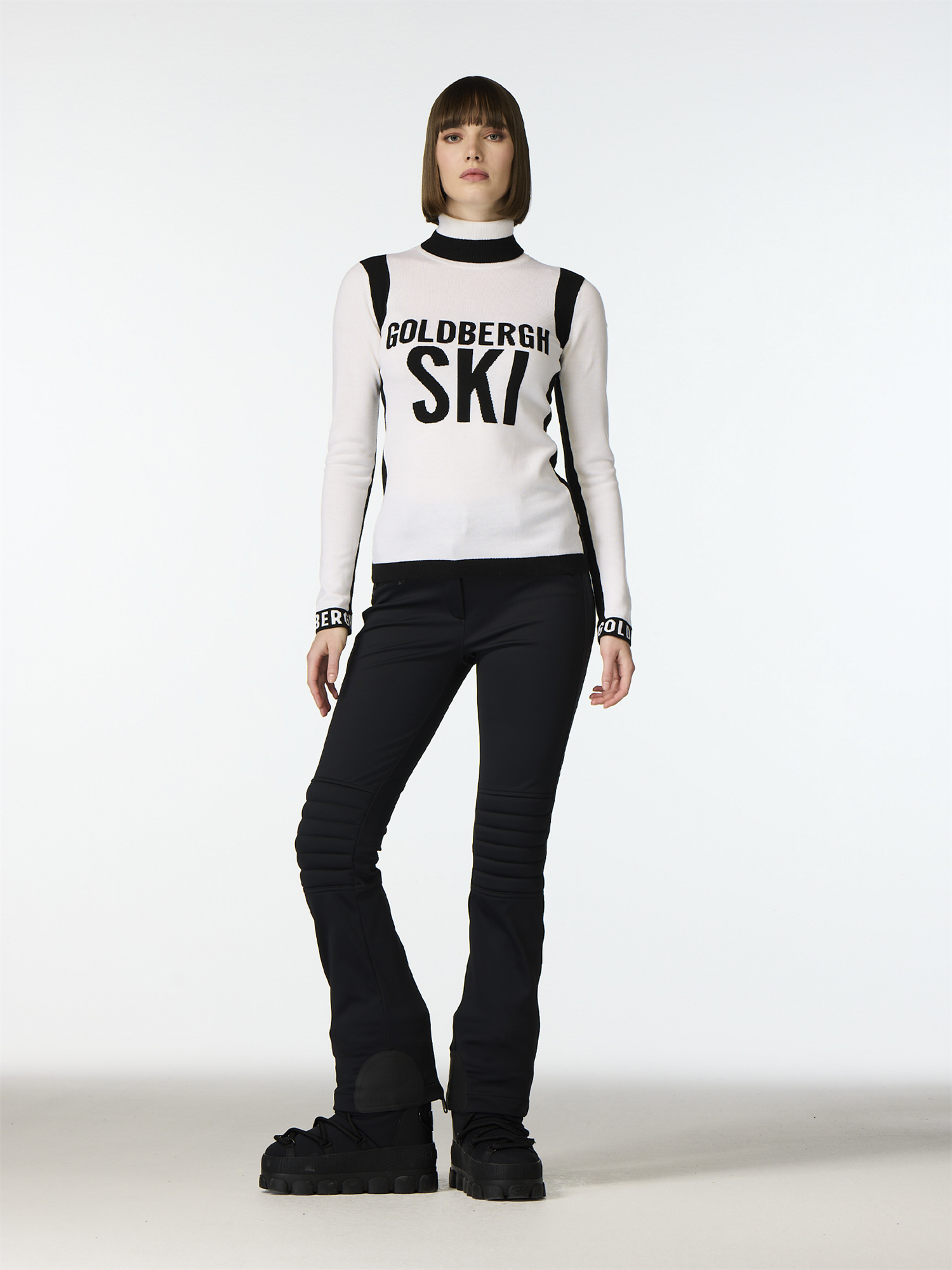 Noemi Long Sleeve Knit Sweater White - White