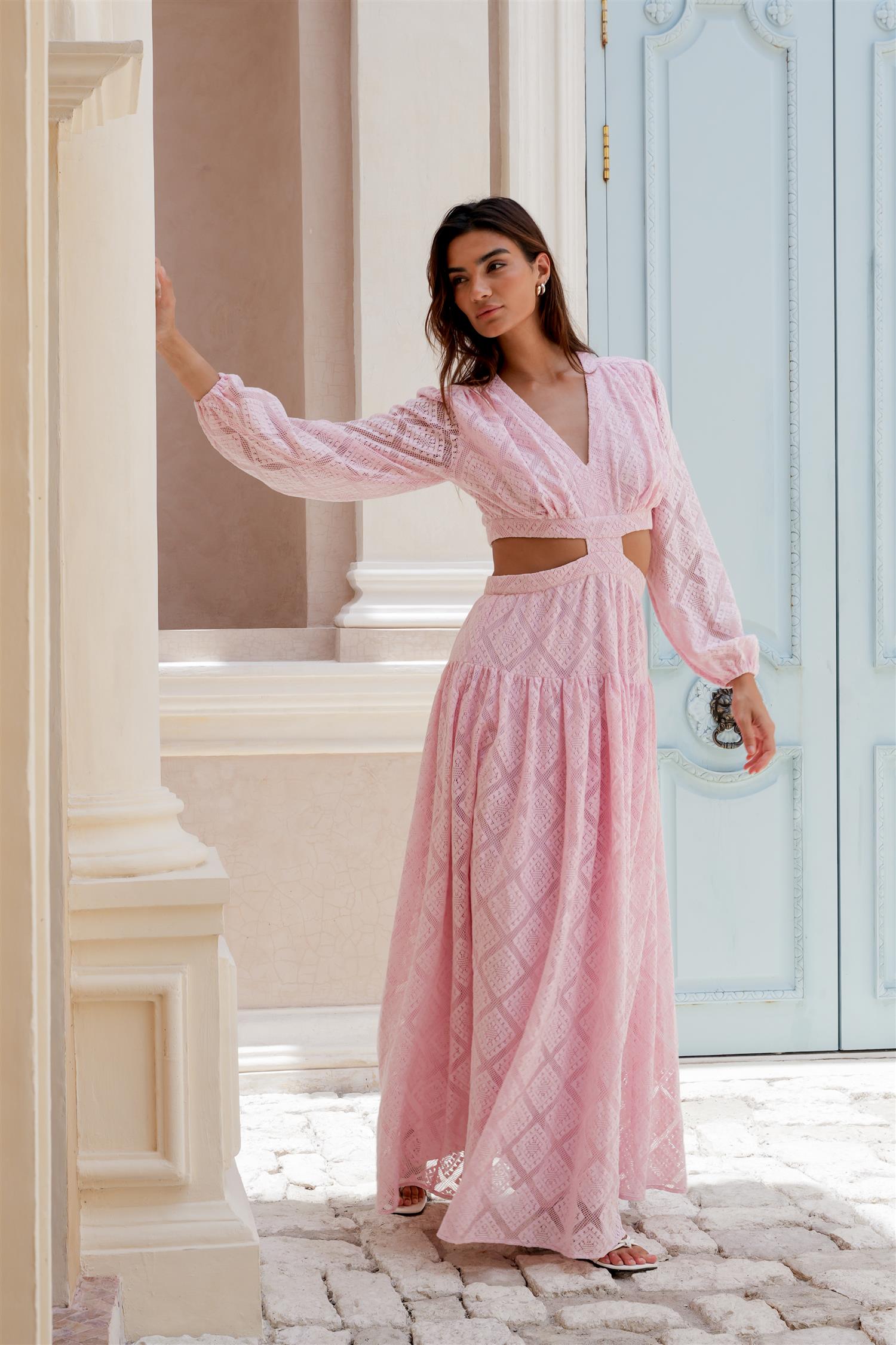 Palermo Maxi Dress Light Pink - Pink