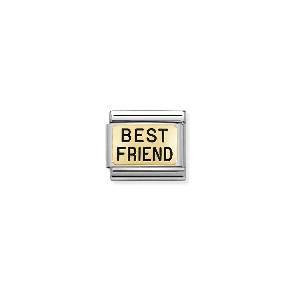 Best Friend Gold Link Charm - Gold