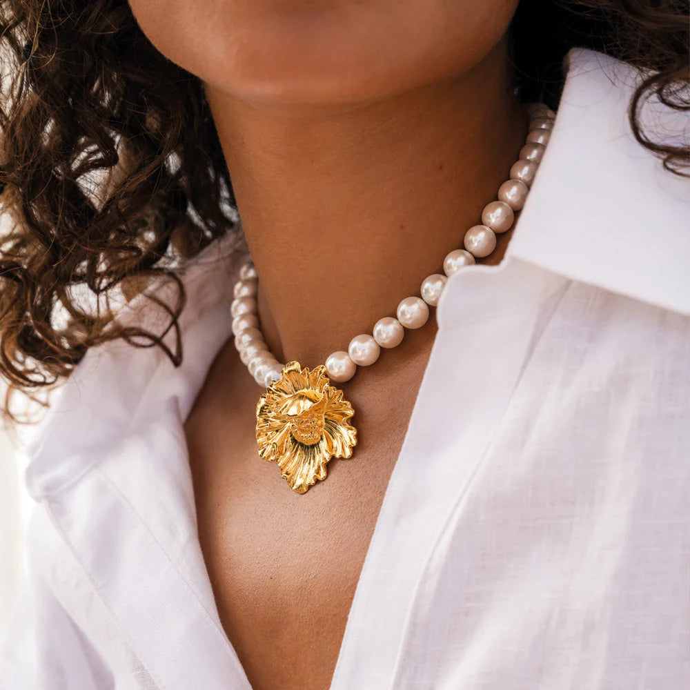 Bibi Pearl Choker Gold - Gold