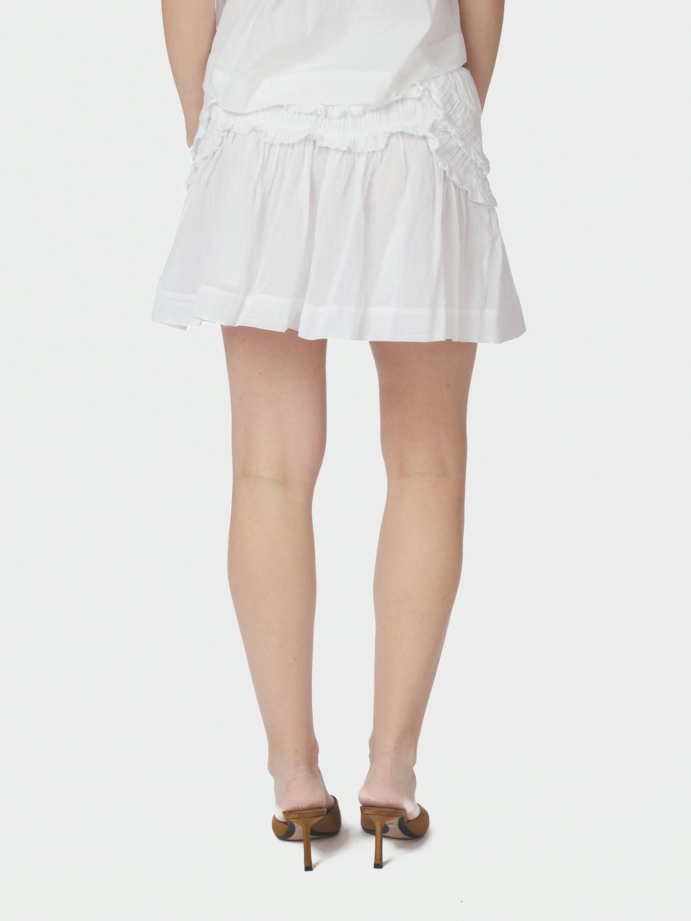 Maliah S Voile Skirt White - White