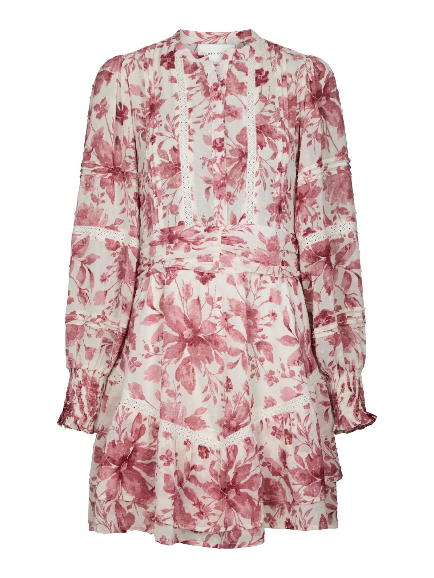 Roberta Flower Print Dress Evening Rose - Pink