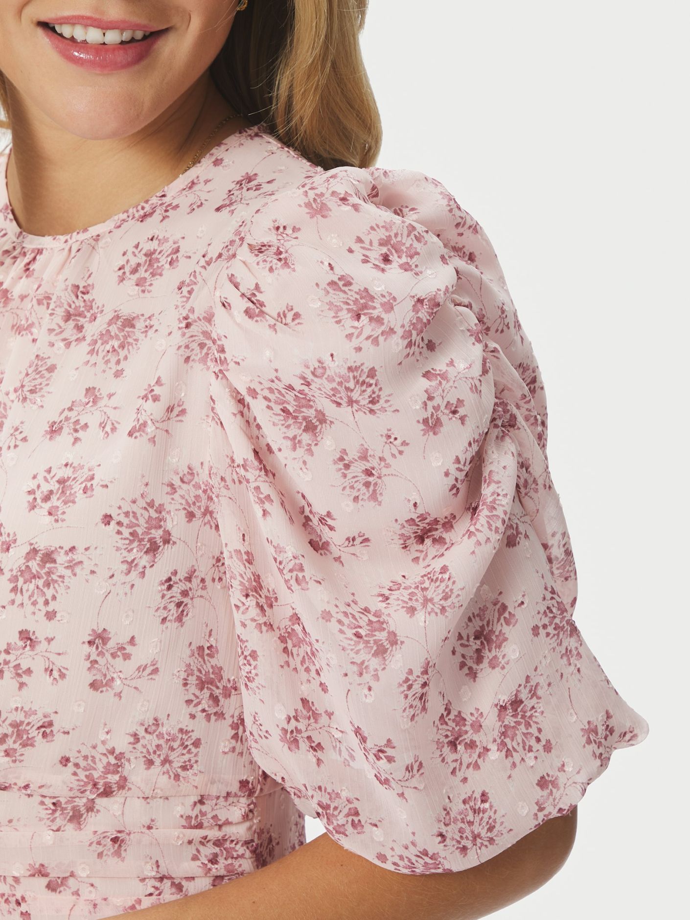 Kikka Chiffon Flower Dress Rose - Pink