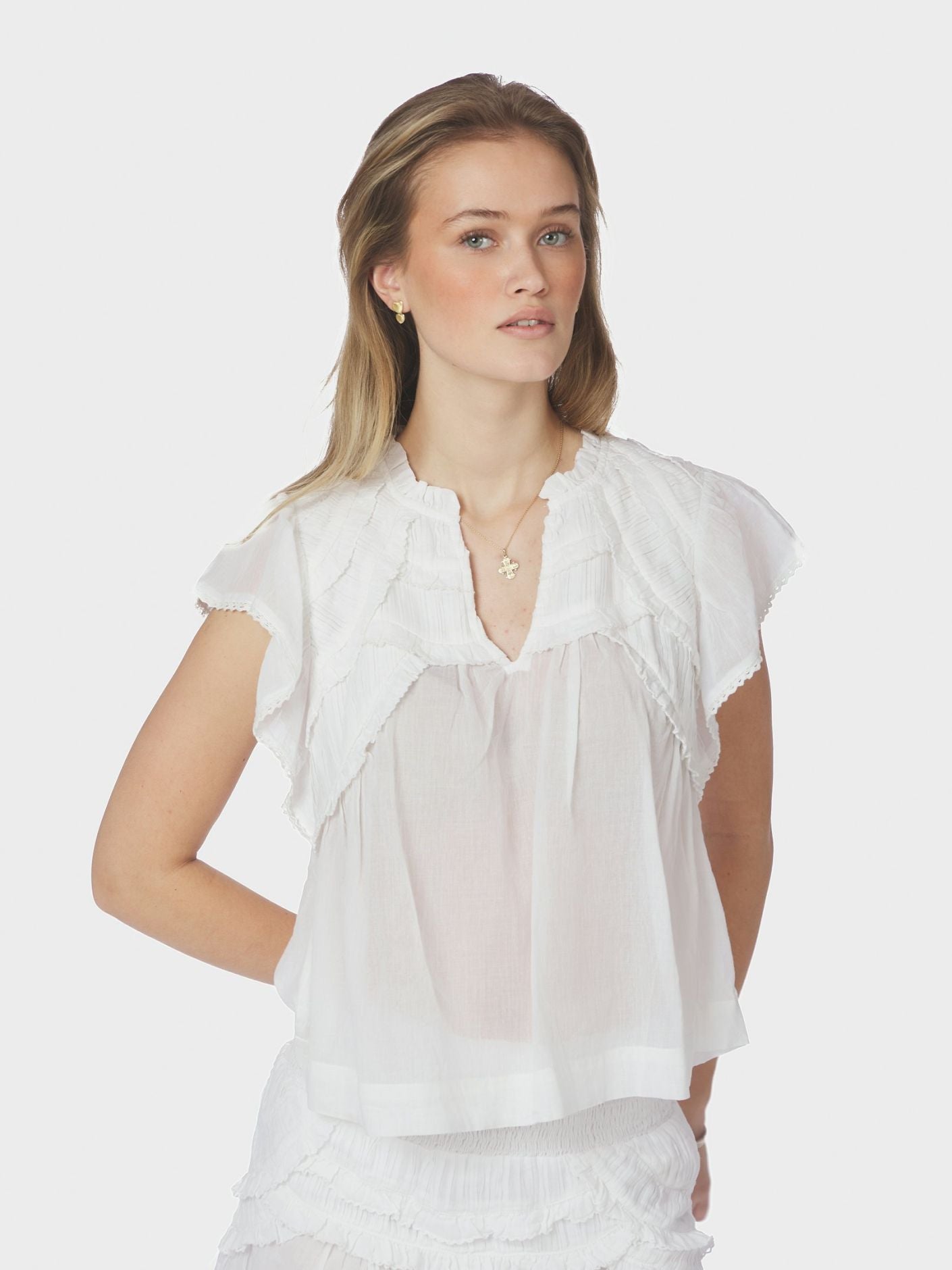 Fayler S Voile Top White - White