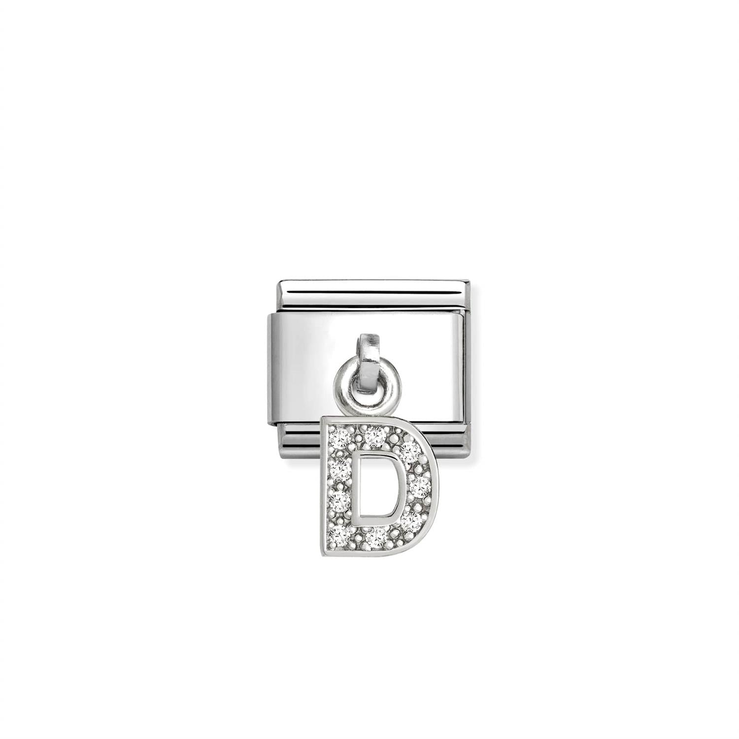Charm Letter D - Silver