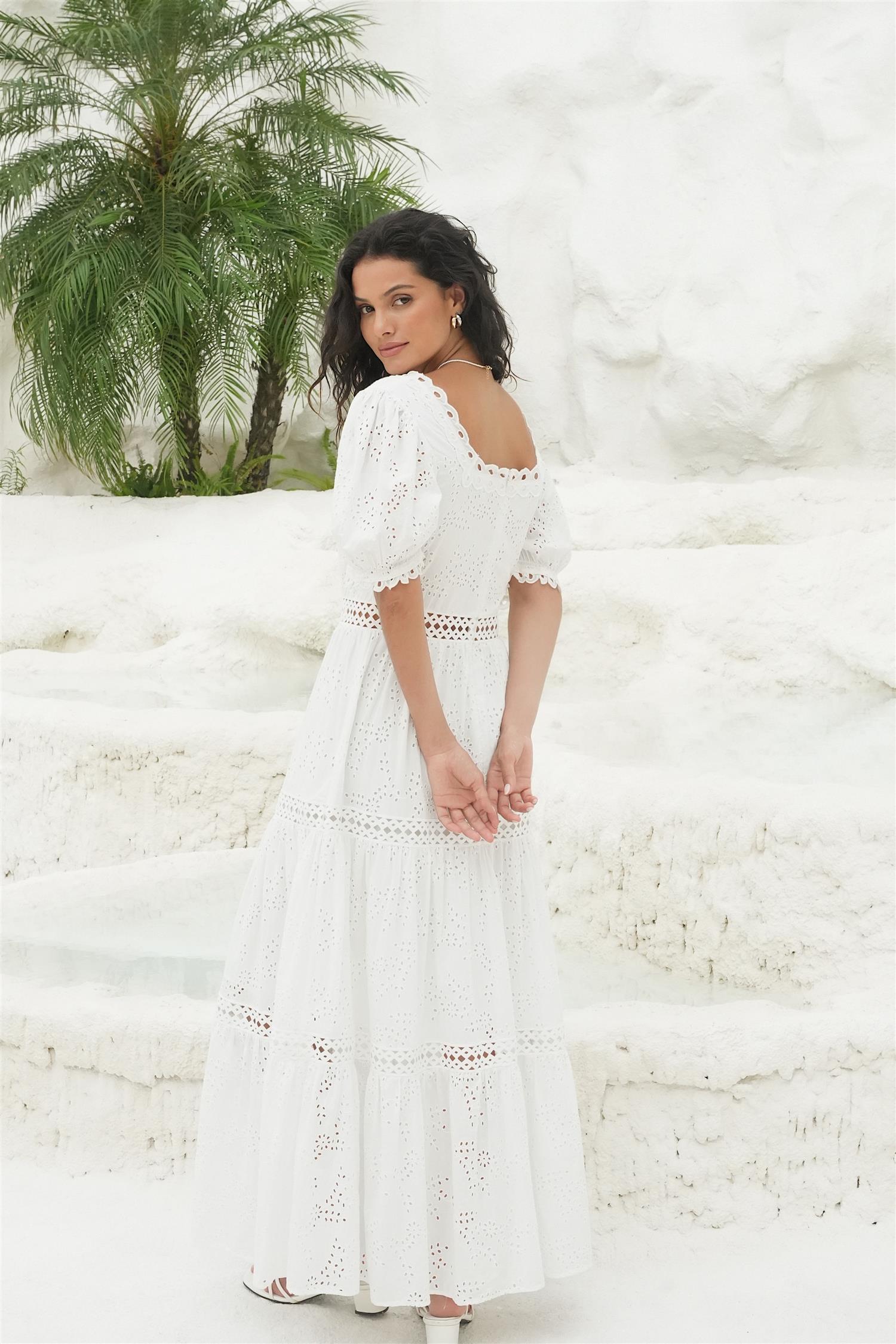 Nixie Maxi Dress White - White