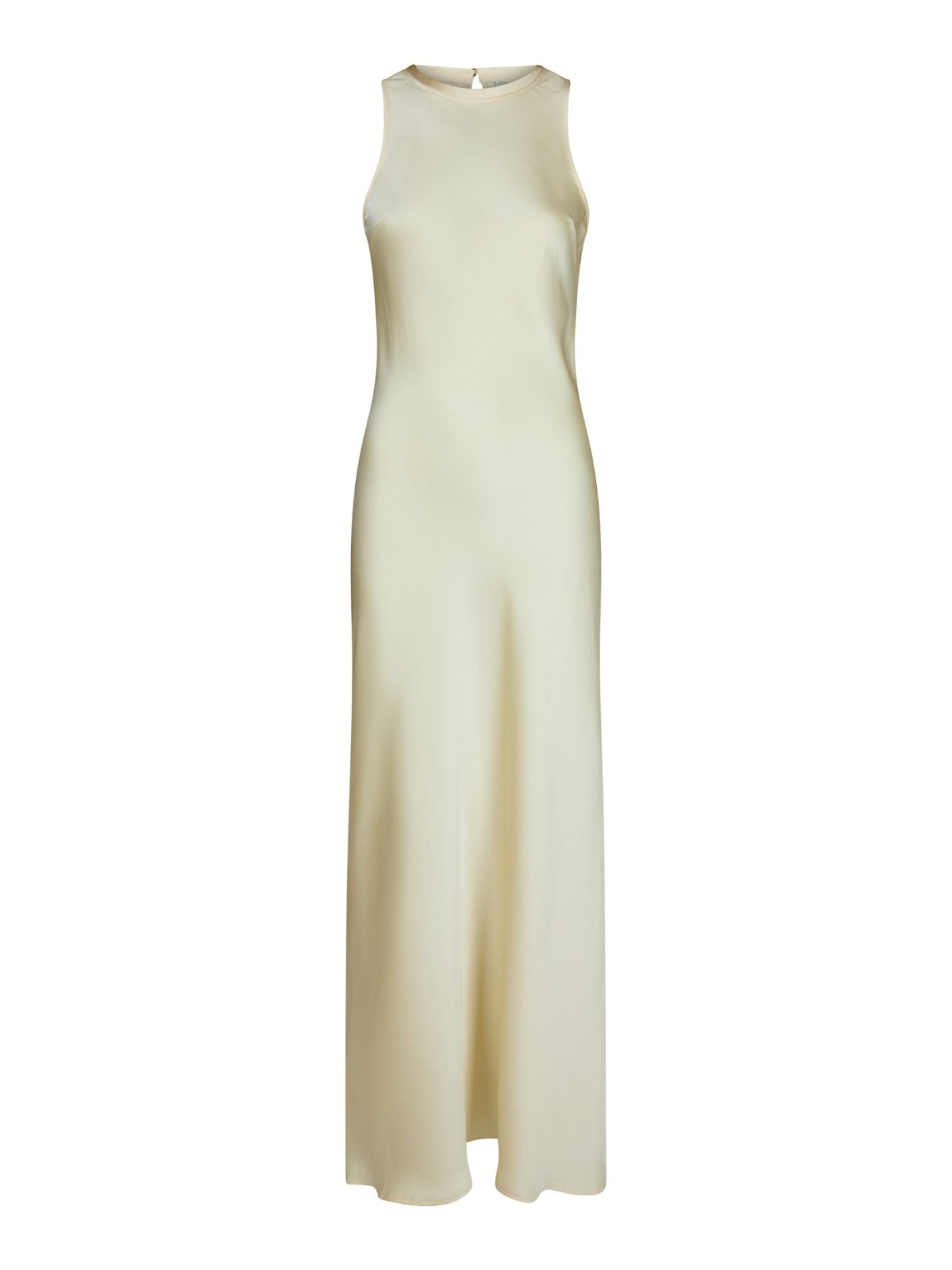 Celinie Heavy Sateen Dress Light Yellow - Cream