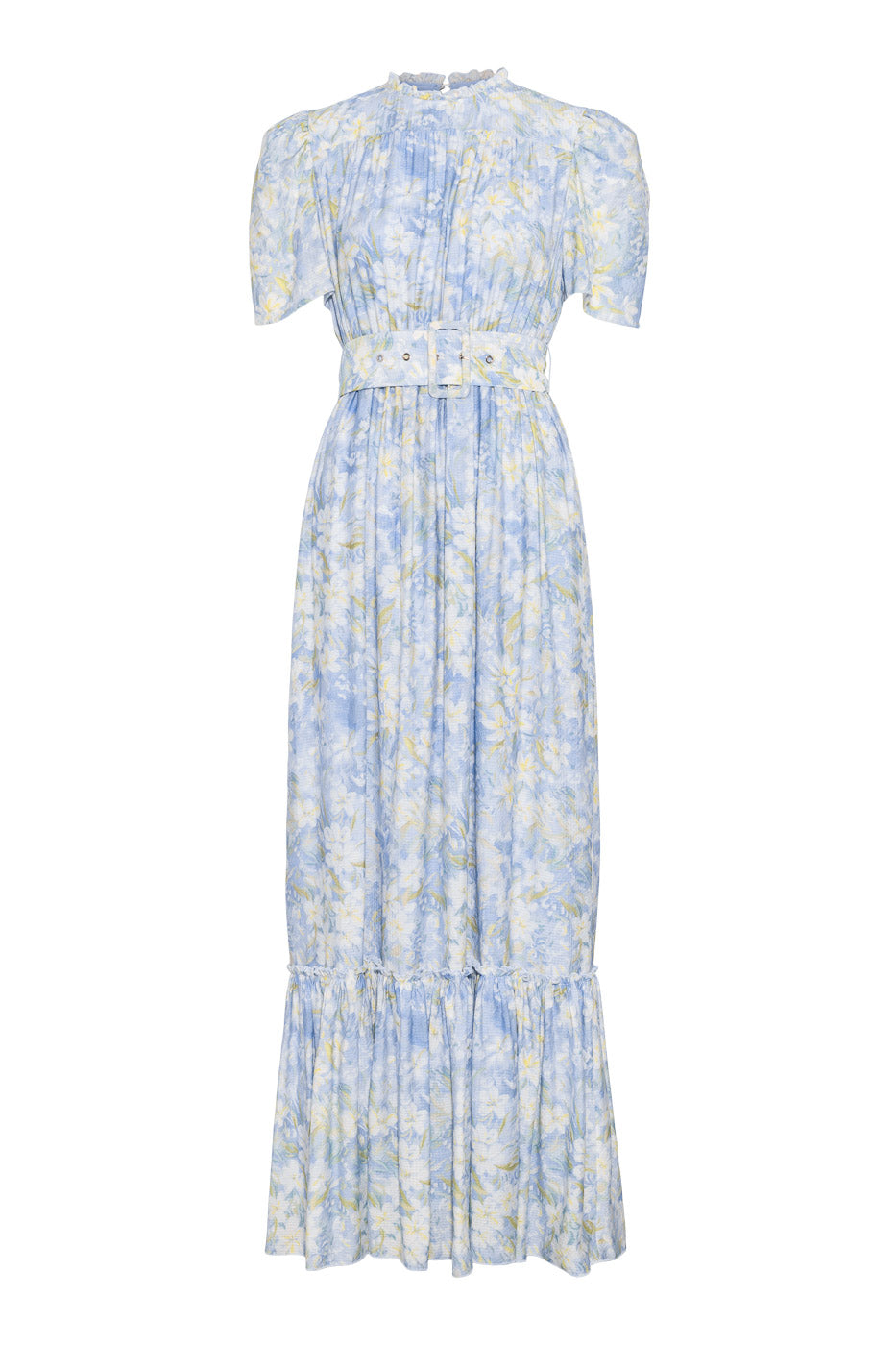 Sophie Puff Maxi Dress Wisteria Kiss - Sky Blue