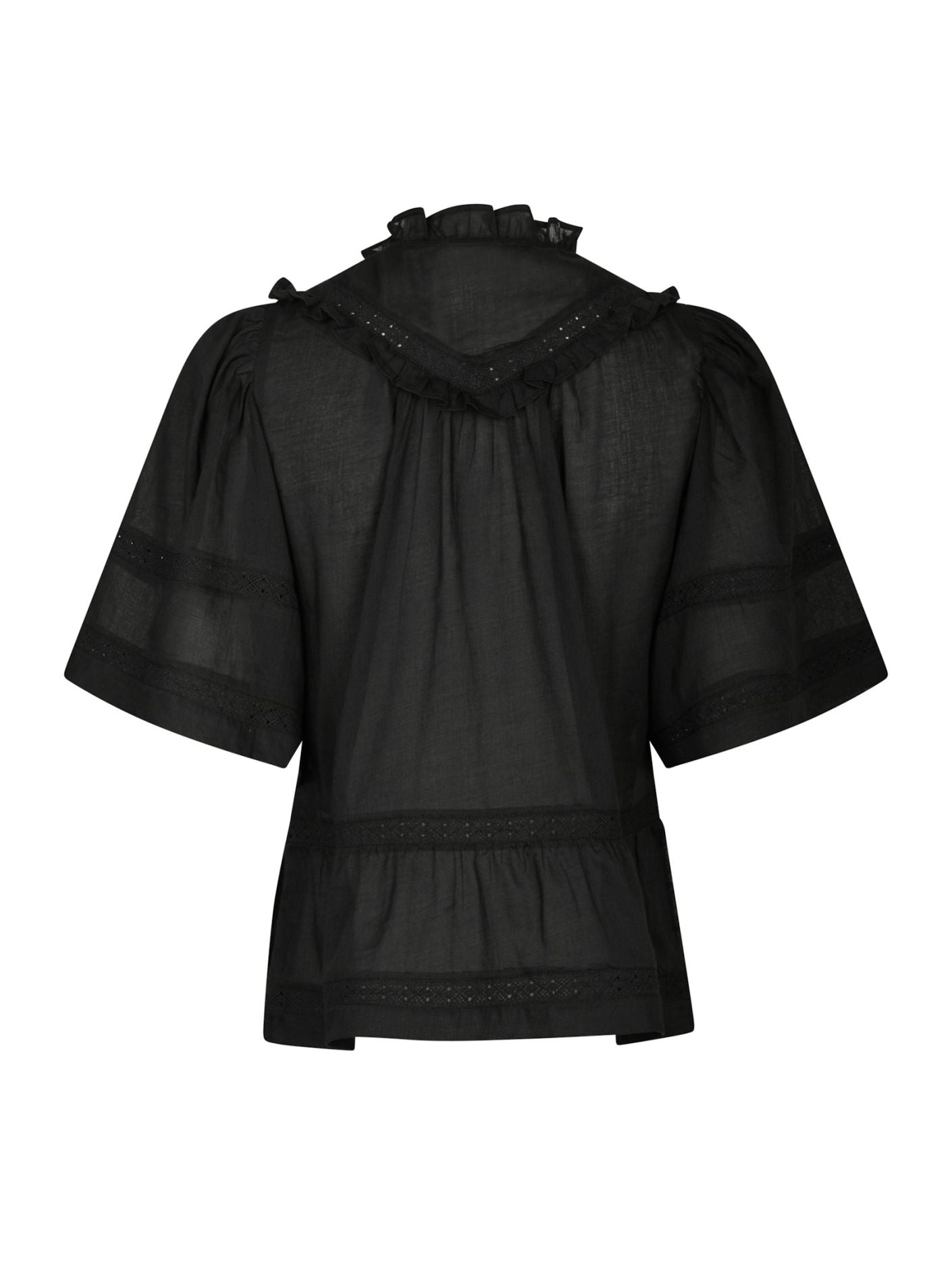 Evienne S Voile Top Black - Black