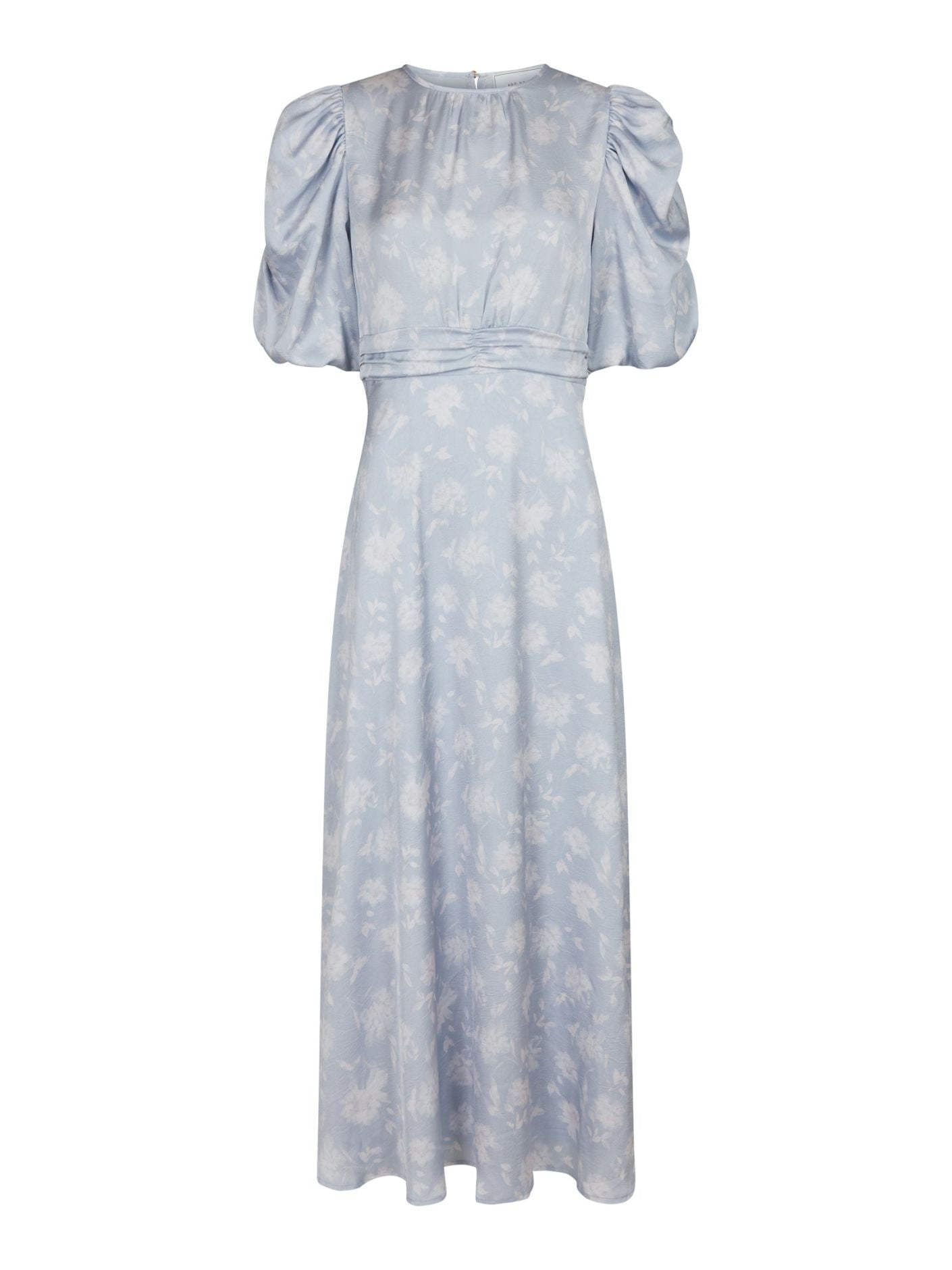 Kikka Faded Flower Dress Light Blue - Sky Blue