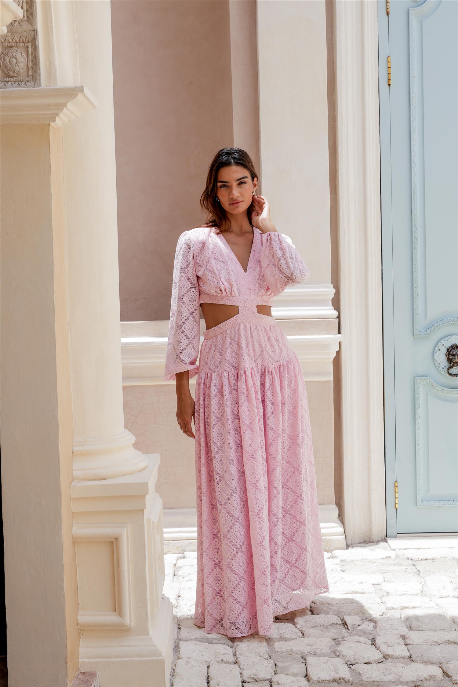 Palermo Maxi Dress Light Pink - Pink