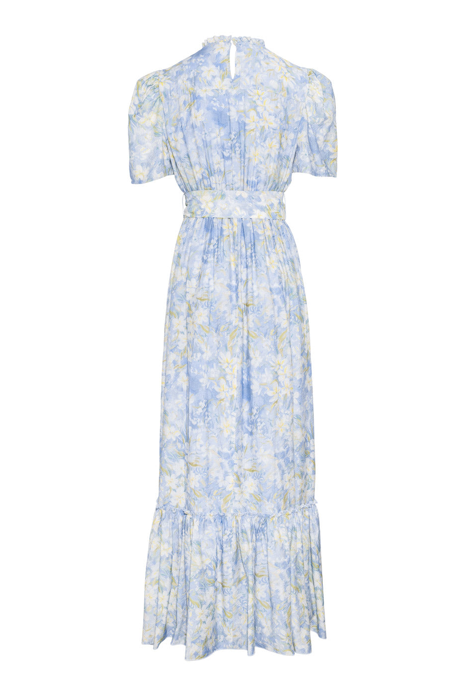 Sophie Puff Maxi Dress Wisteria Kiss - Sky Blue