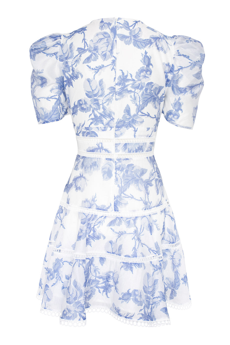 Emie Mini Dress Bluebell Bliss - White