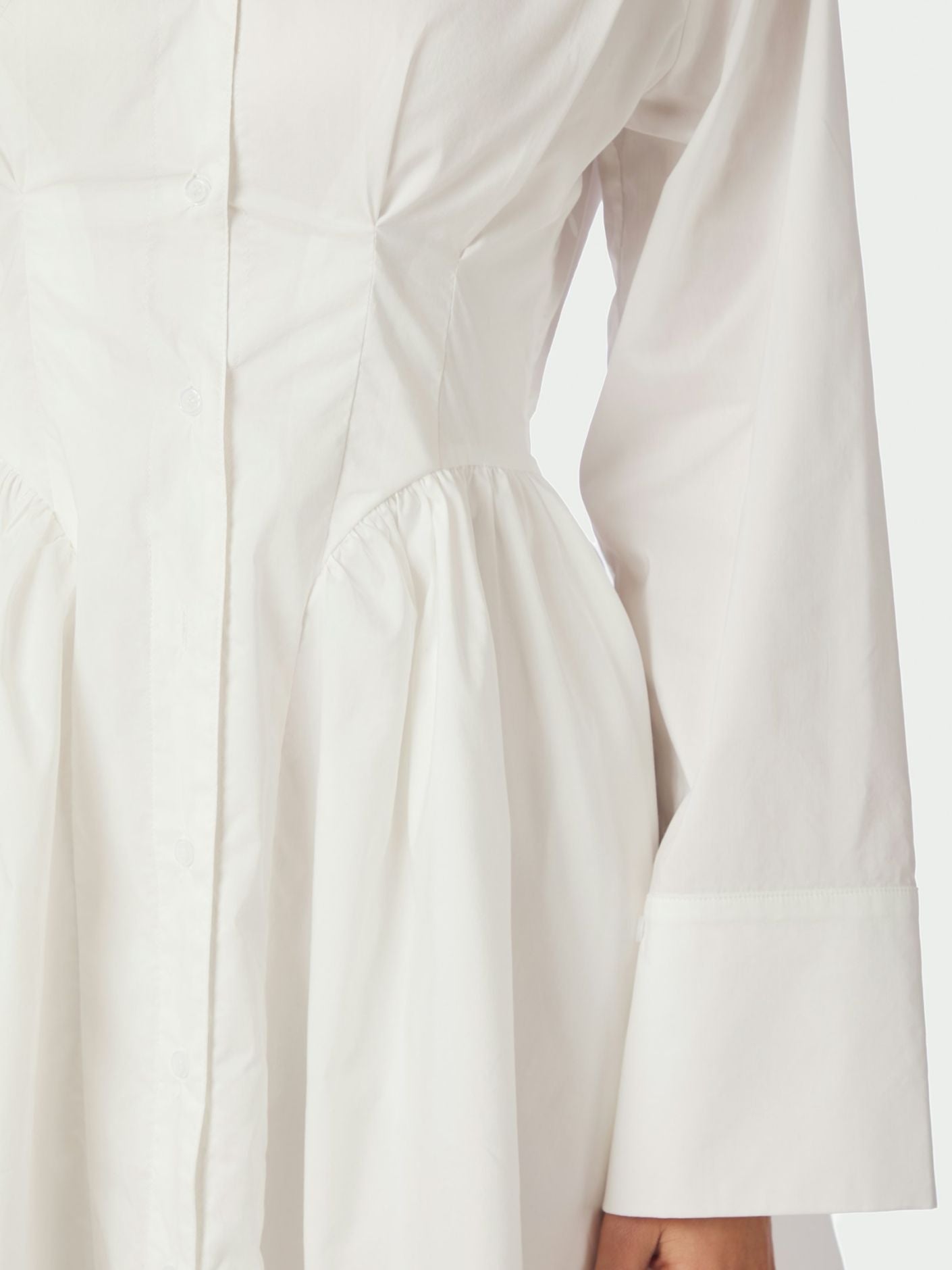 Ulissa Poplin Shirt Dress Off White - Off-White
