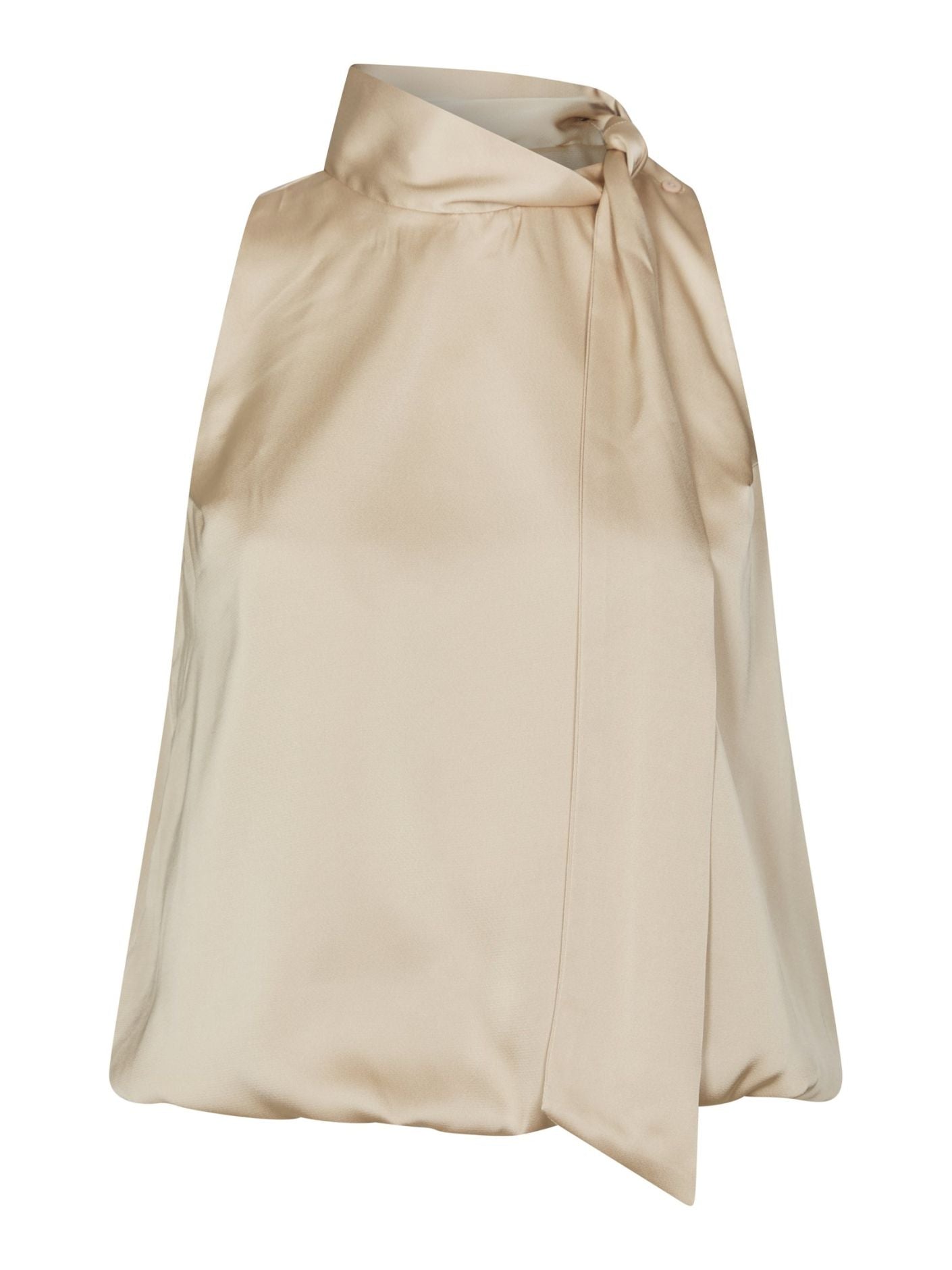 Veda Heavy Sateen Top Dark Sand - Beige