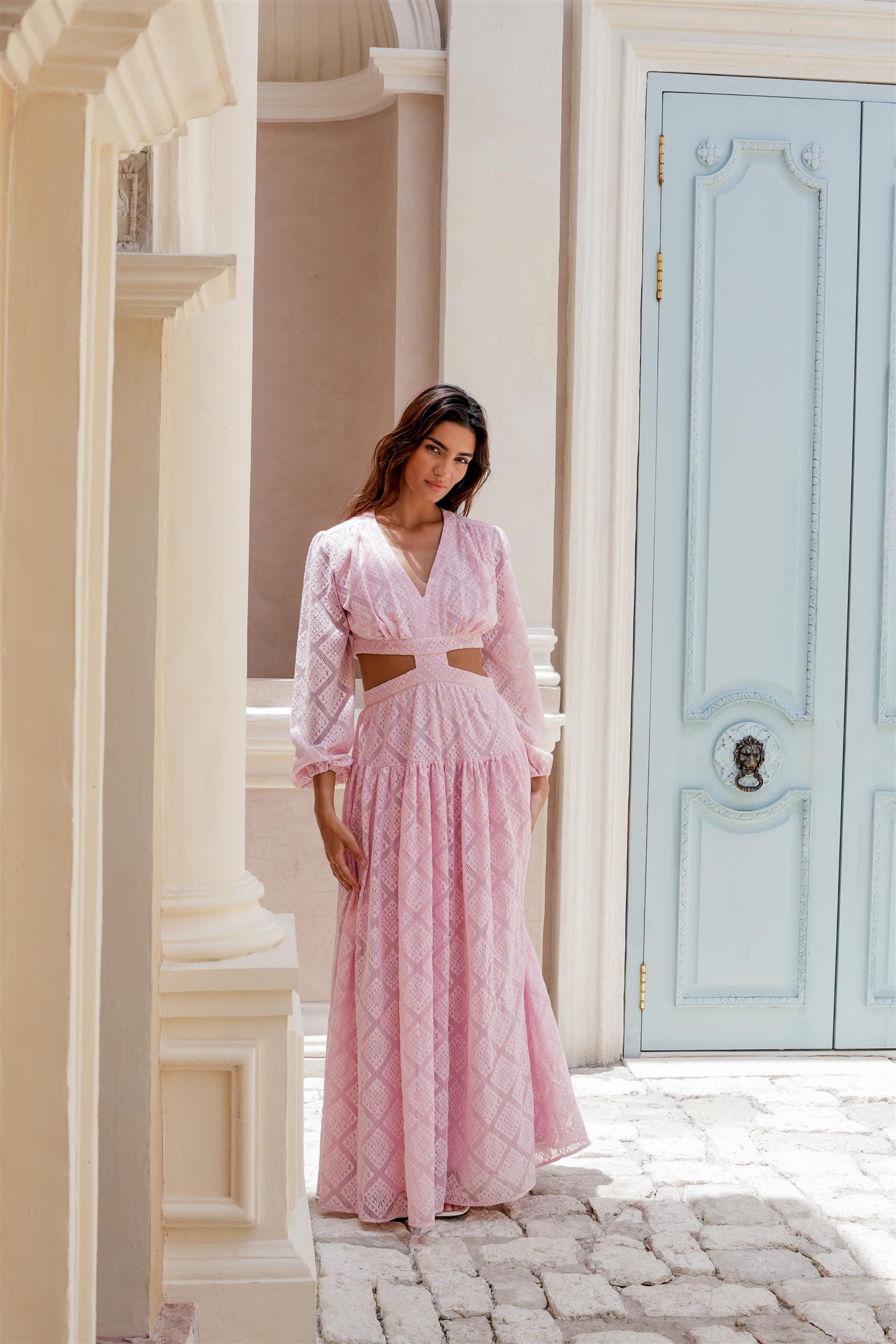 Palermo Maxi Dress Light Pink - Pink
