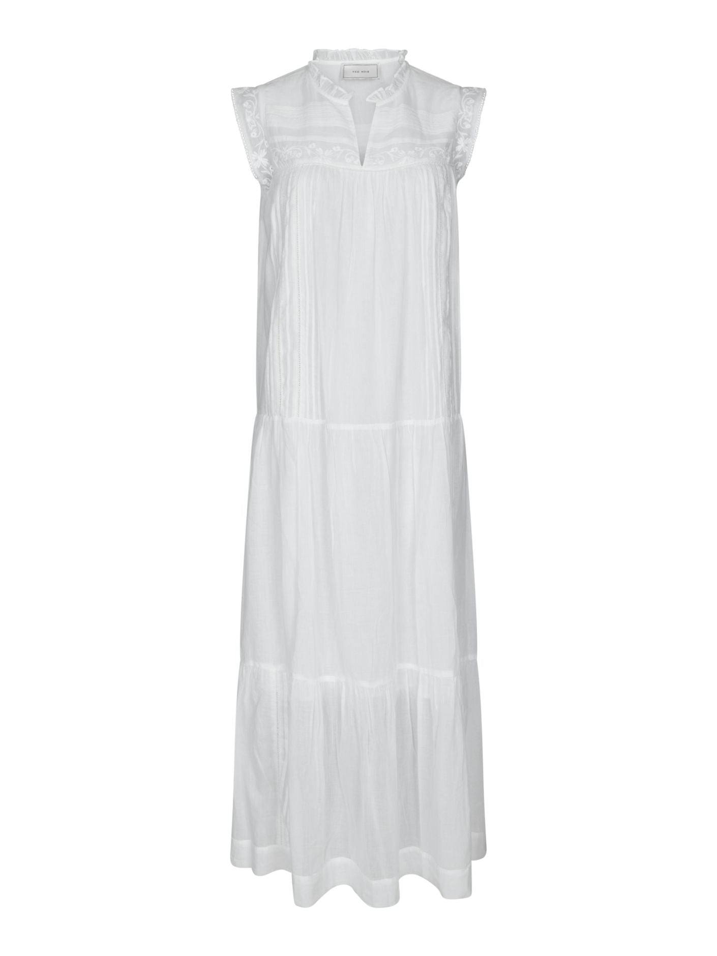Veana S Voile Maxi Dress White - White