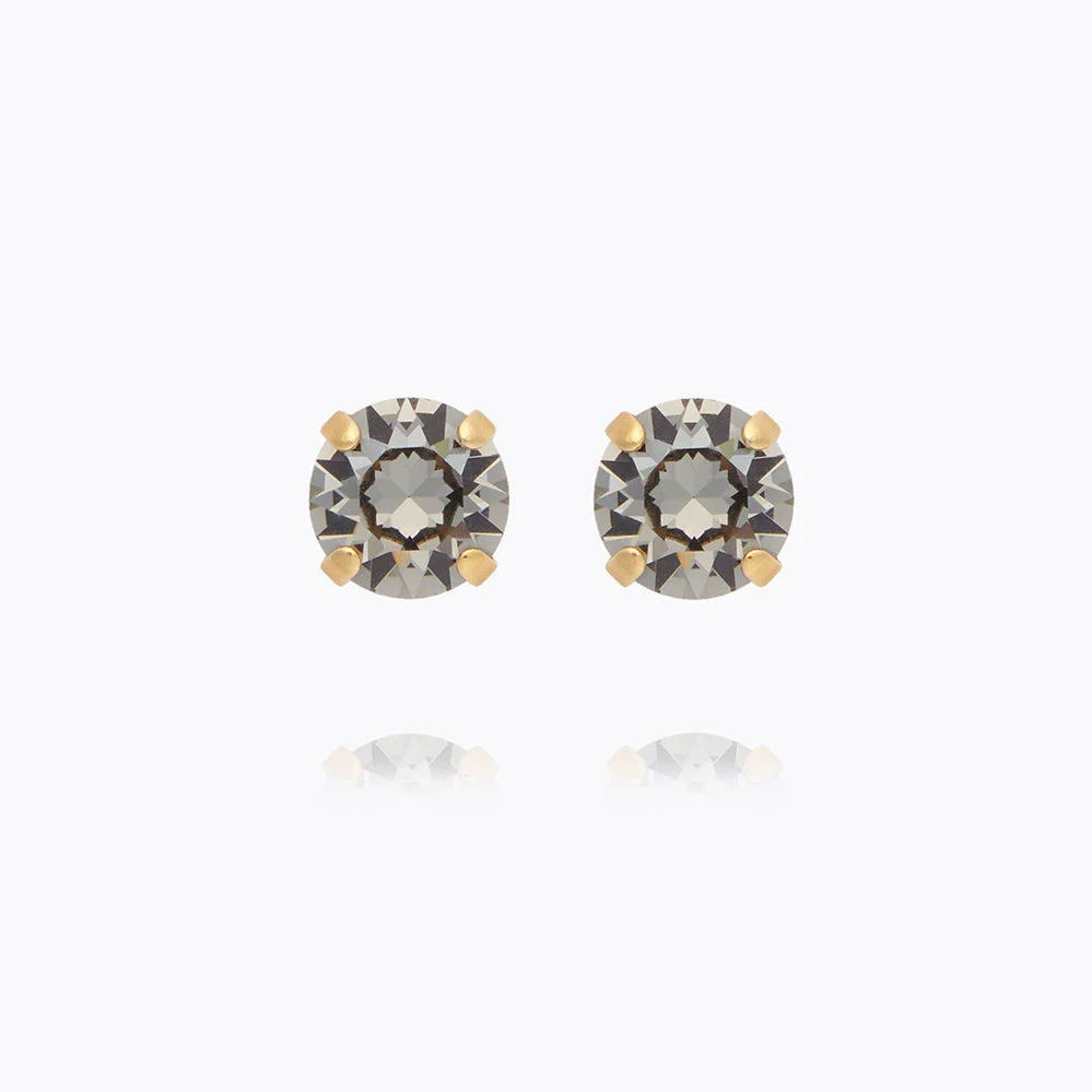 Classic Stud Earrings Gold Greige - Gold