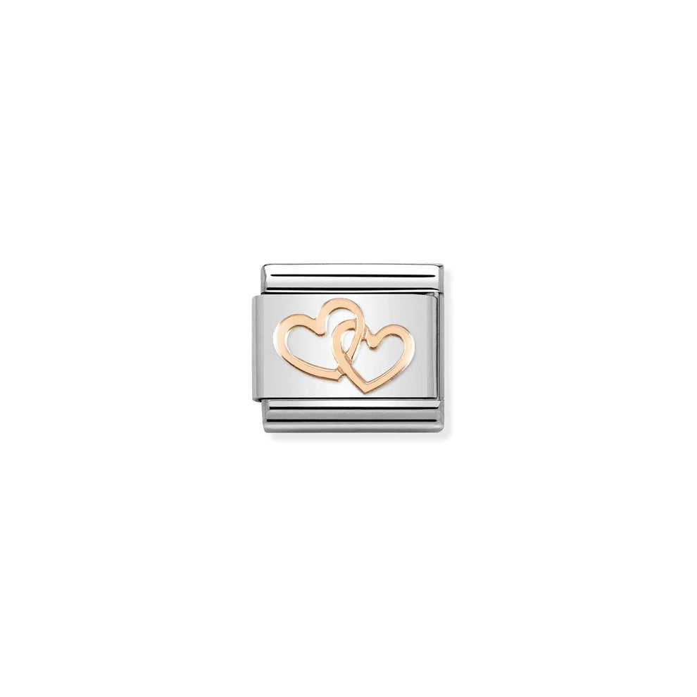 Linked Hearts Rose Gold - Silver