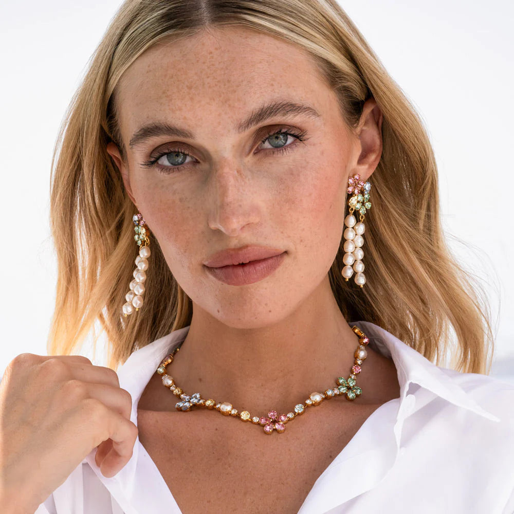 May Pearl Earrings Pastel Combo Gold - Gold