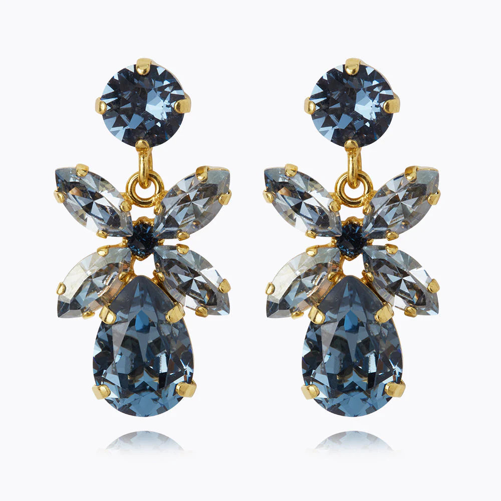 Mini Dione Earrings Gold Denim Blue/Blue Shade - Gold