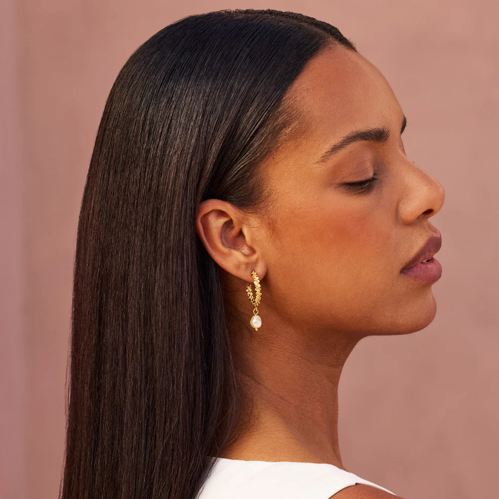 Gemma Pearl Loop Gold - Gold