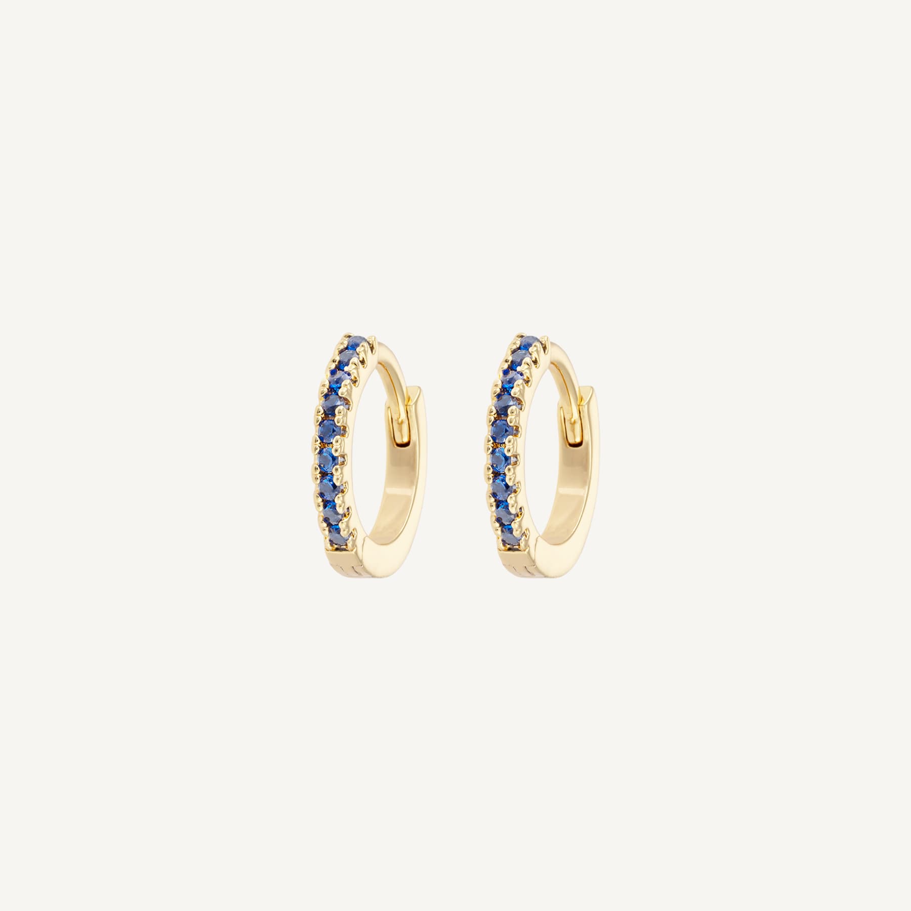 Small Hoops Navy - Gold