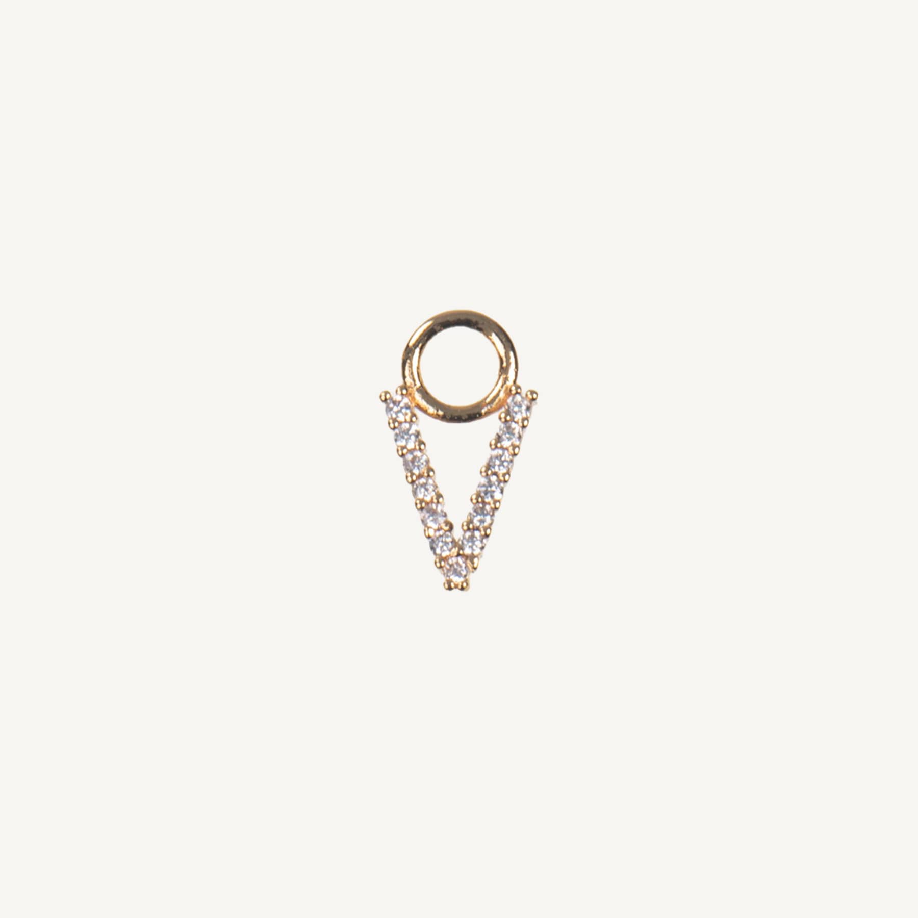 Letter Charm 'V' - Gold